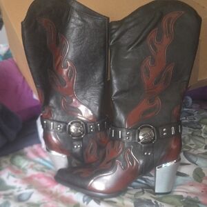 Black and Brown Western Boots